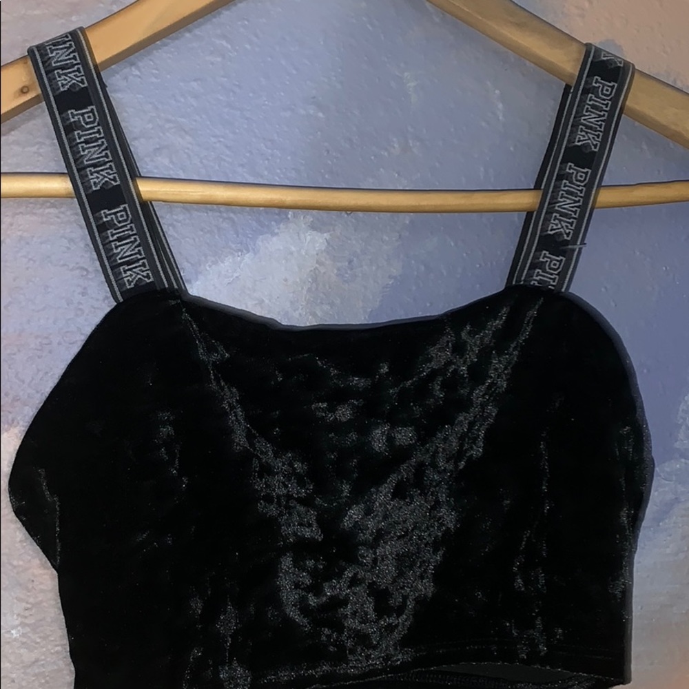 velvet pink crop top / bralette